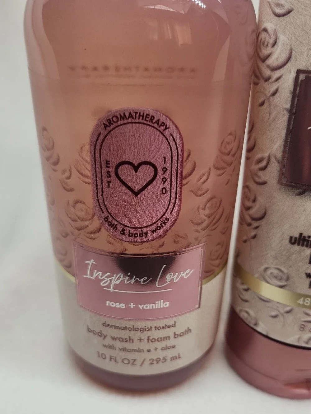 Bath & Body Works Aromatherapy Inspire Love Rose + Vanilla Set (2) New